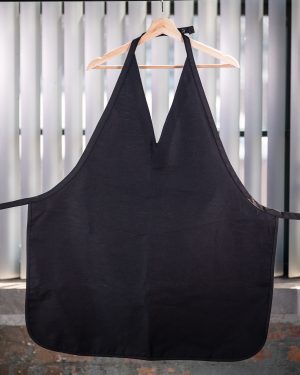 Deep V Neck Apron, Snap Button Neck