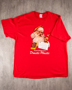Red T-Shirt, Drastic Plastic Santa