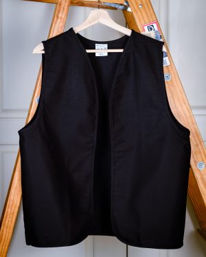 Vest, Black, Open Front