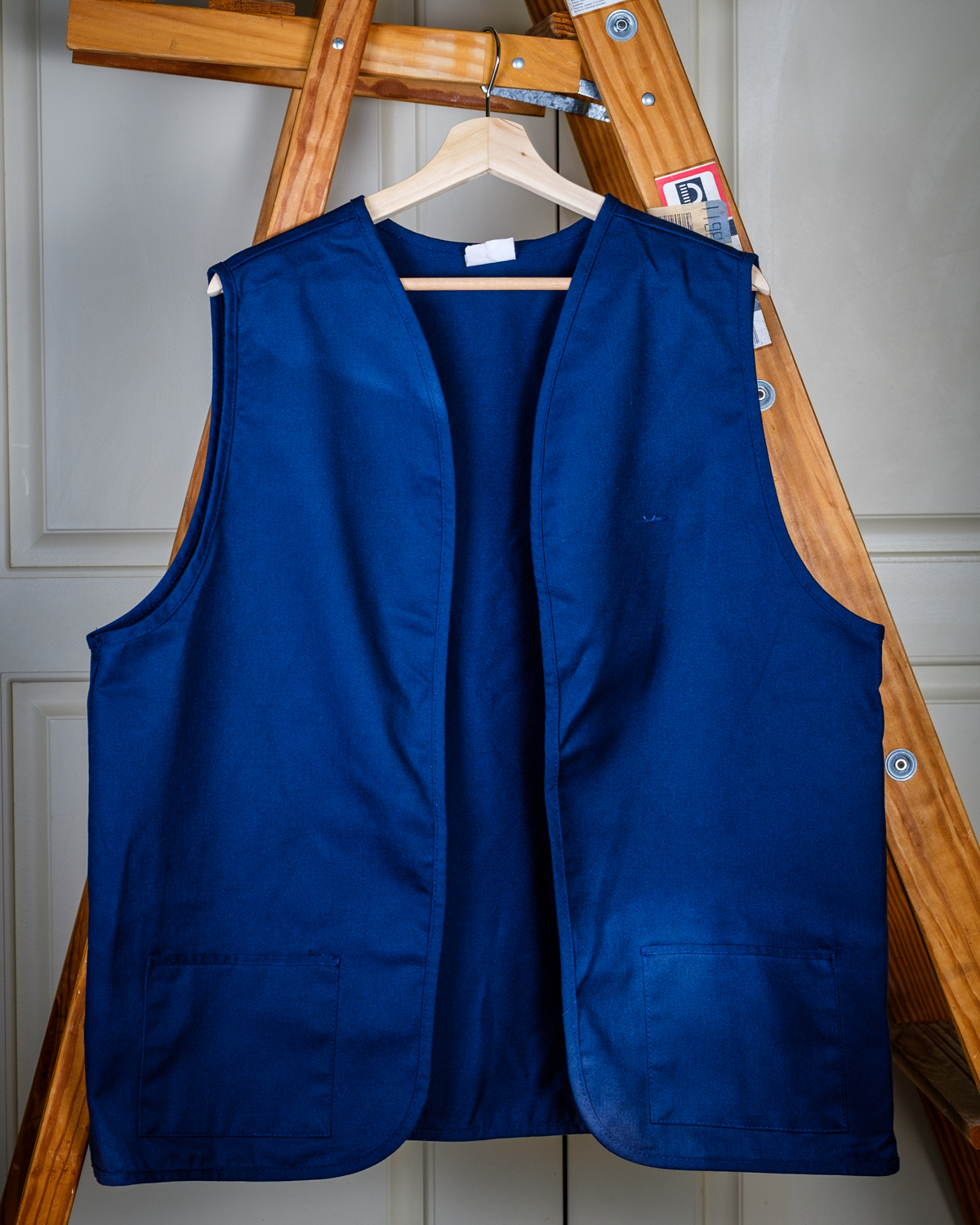 Vest, Navy Blue Open Front w/ 2 Pockets