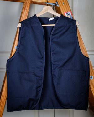 Vest, Black Open Front w/ 2 Pockets