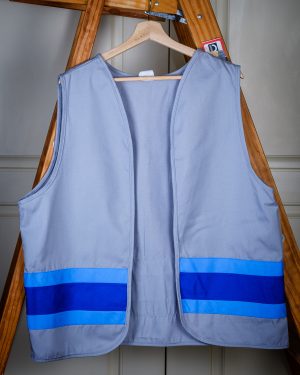 Vest, Gray with Stripes